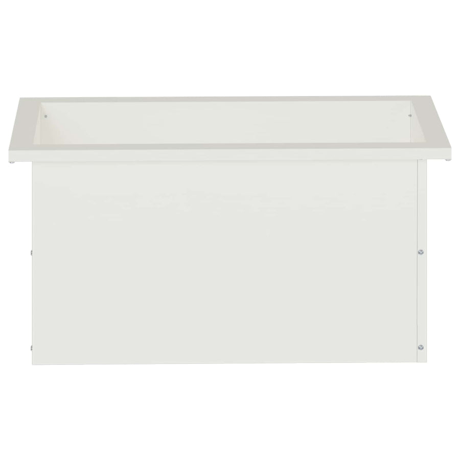 Plantenbak met led 2 st Wit 30 x 60 x 30 cm Staal