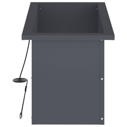 Plantenbak met led Antraciet 30 x 60 x 30 cm Staal