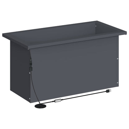 Plantenbak met led 2 st Antraciet 30 x 60 x 30 cm Staal
