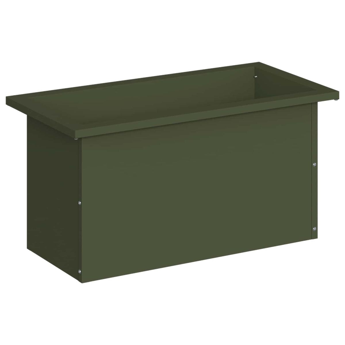 Plantenbak met led Olijfgroen 30 x 60 x 30 cm Staal