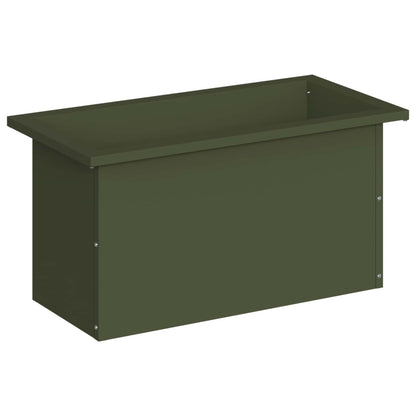 Plantenbak met led Olijfgroen 30 x 60 x 30 cm Staal