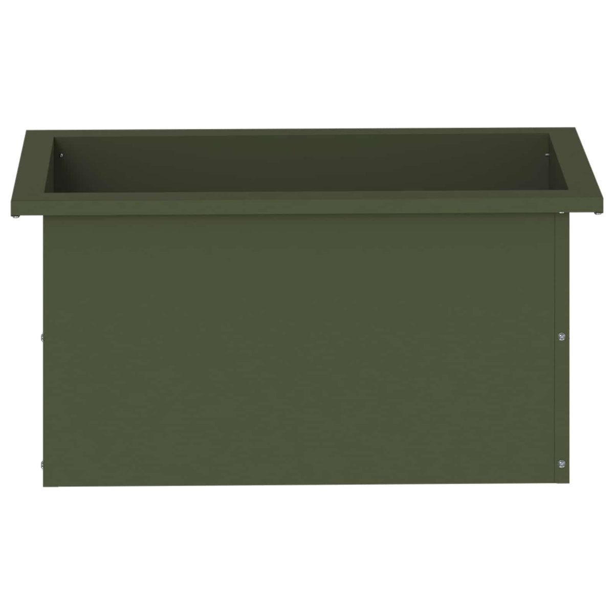 Plantenbak met led Olijfgroen 30 x 60 x 30 cm Staal