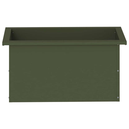 Plantenbak met led Olijfgroen 30 x 60 x 30 cm Staal