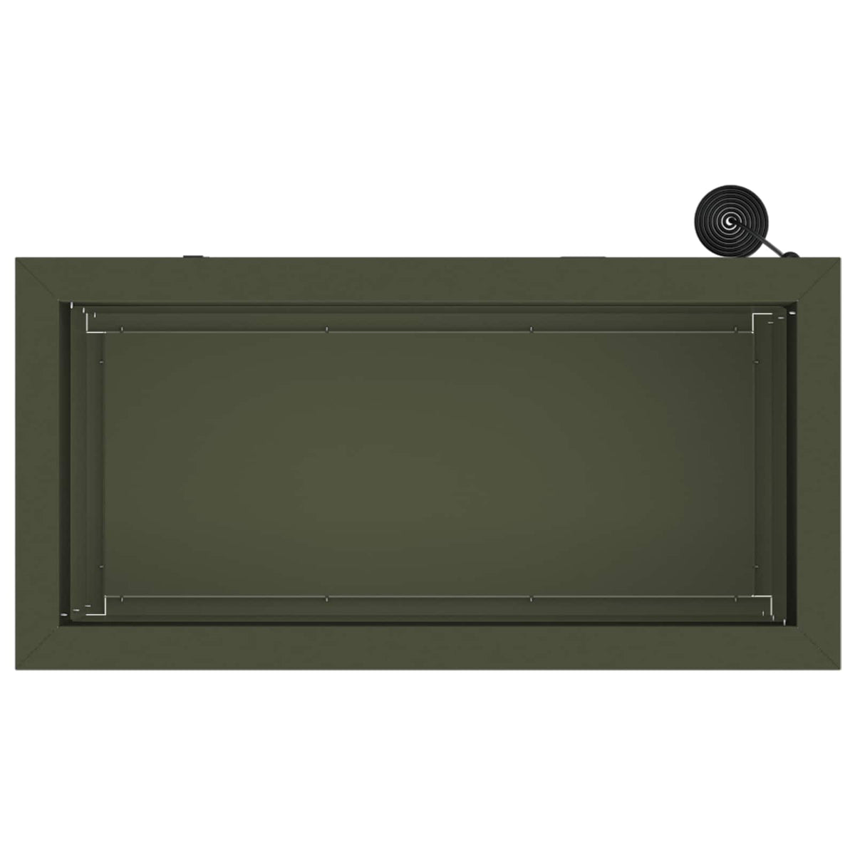 Plantenbak met led Olijfgroen 30 x 60 x 30 cm Staal