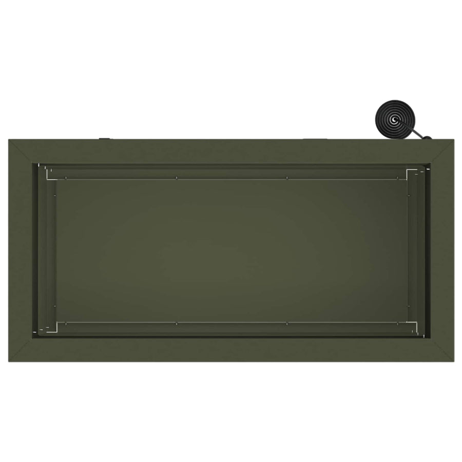 Plantenbak met led Olijfgroen 30 x 60 x 30 cm Staal