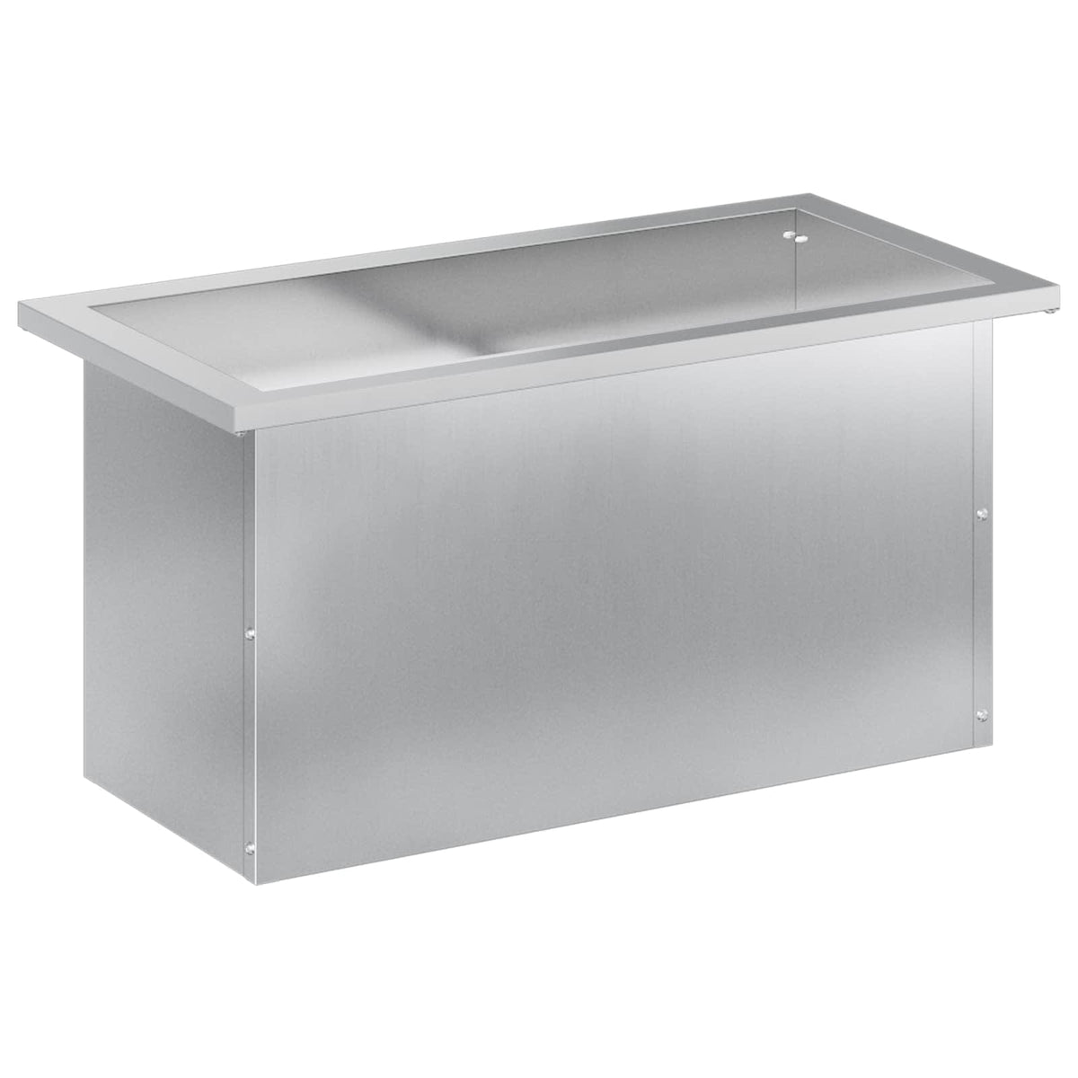 Plantenbak met led zilver 30 x 60 x 30 cm Gegalvaniseerd staal