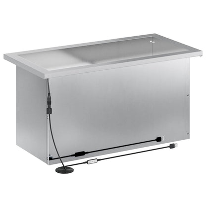Plantenbak met led zilver 30 x 60 x 30 cm Gegalvaniseerd staal