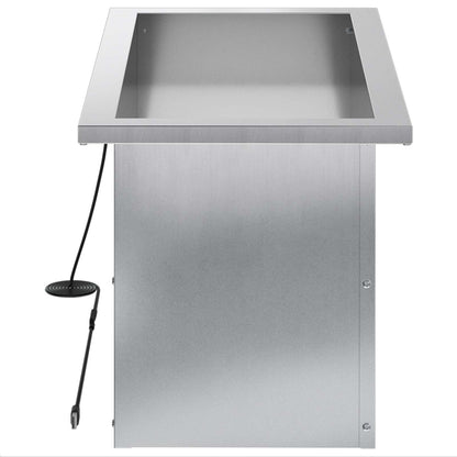Plantenbak met led zilver 30 x 60 x 30 cm Gegalvaniseerd staal