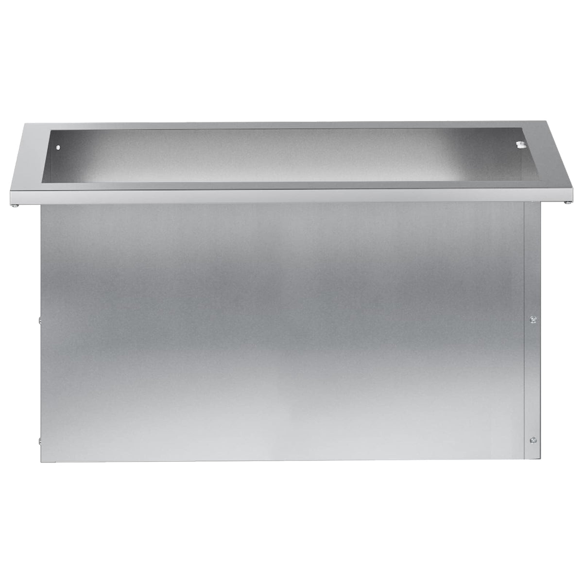 Plantenbak met led 2 st zilver 30 x 60 x 30 cm
