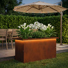 Plantenbak 60x30x30 cm weervast staal led roestkleurig