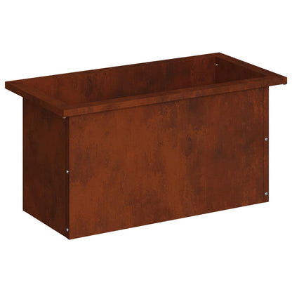 Plantenbak met led Roestkleurig 30 x 60 x 30 cm weervast staal