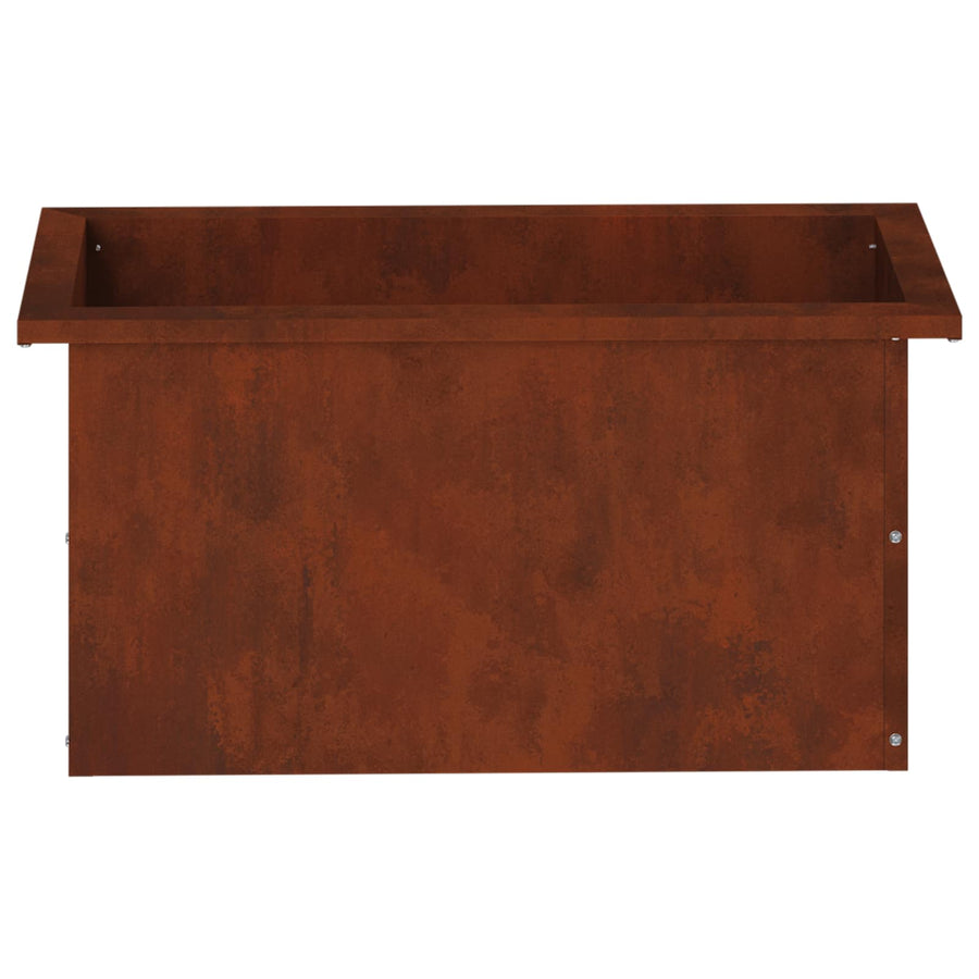 Plantenbak met led Roestkleurig 30 x 60 x 30 cm weervast staal