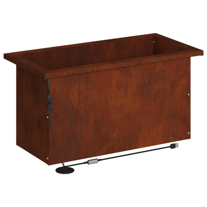 Plantenbak met led 2 st Roestkleurig 30 x 60 x 30 cm