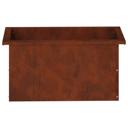 Plantenbak met led 2 st Roestkleurig 30 x 60 x 30 cm