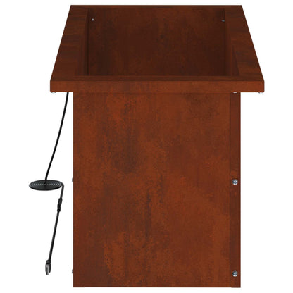 Plantenbak met led 2 st Roestkleurig 30 x 60 x 30 cm