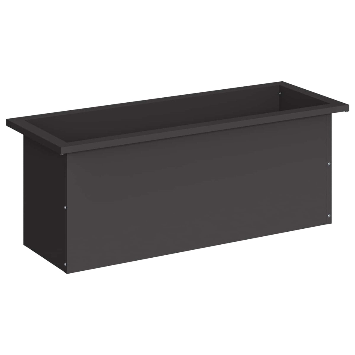 Plantenbak met led Zwart 30 x 80 x 30 cm Staal
