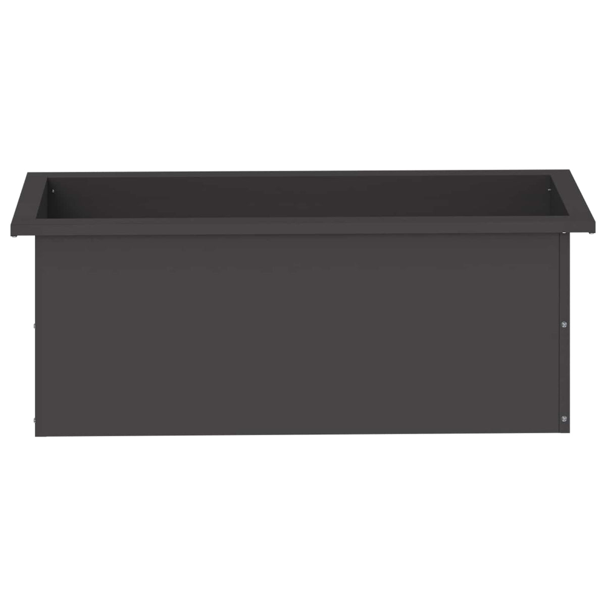 Plantenbak met led Zwart 30 x 80 x 30 cm Staal