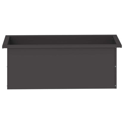 Plantenbak met led Zwart 30 x 80 x 30 cm Staal