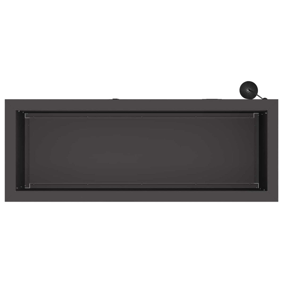 Plantenbak met led Zwart 30 x 80 x 30 cm Staal