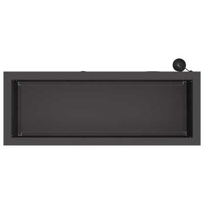 Plantenbak met led Zwart 30 x 80 x 30 cm Staal