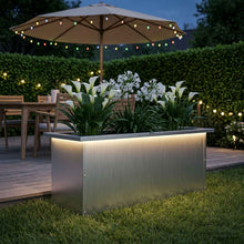 Plantenbak met led Wit 30 x 80 x 30 cm Staal