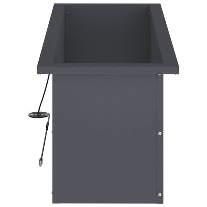 Plantenbak met led Antraciet 30 x 80 x 30 cm Staal