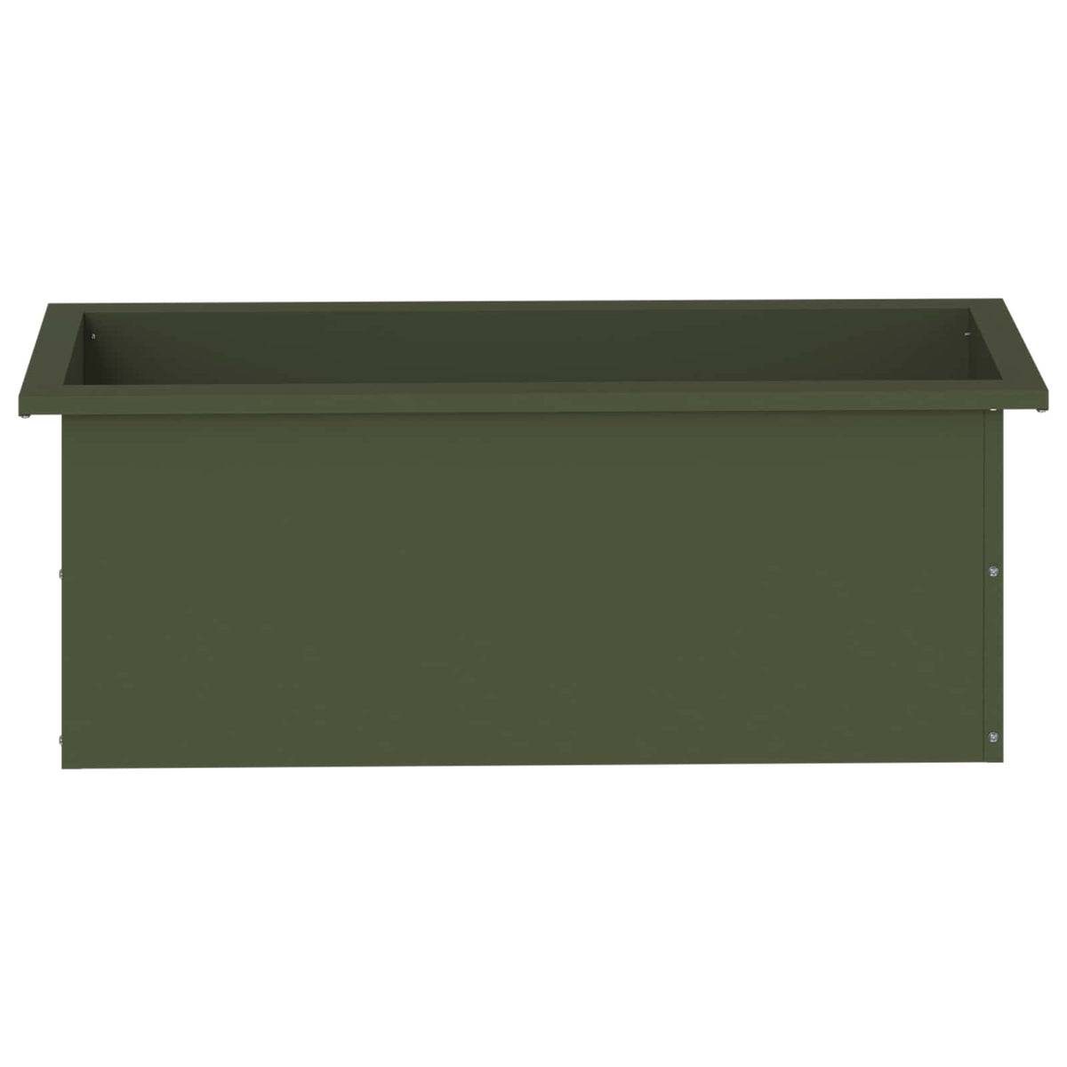 Plantenbak met led Olijfgroen 30 x 80 x 30 cm Staal