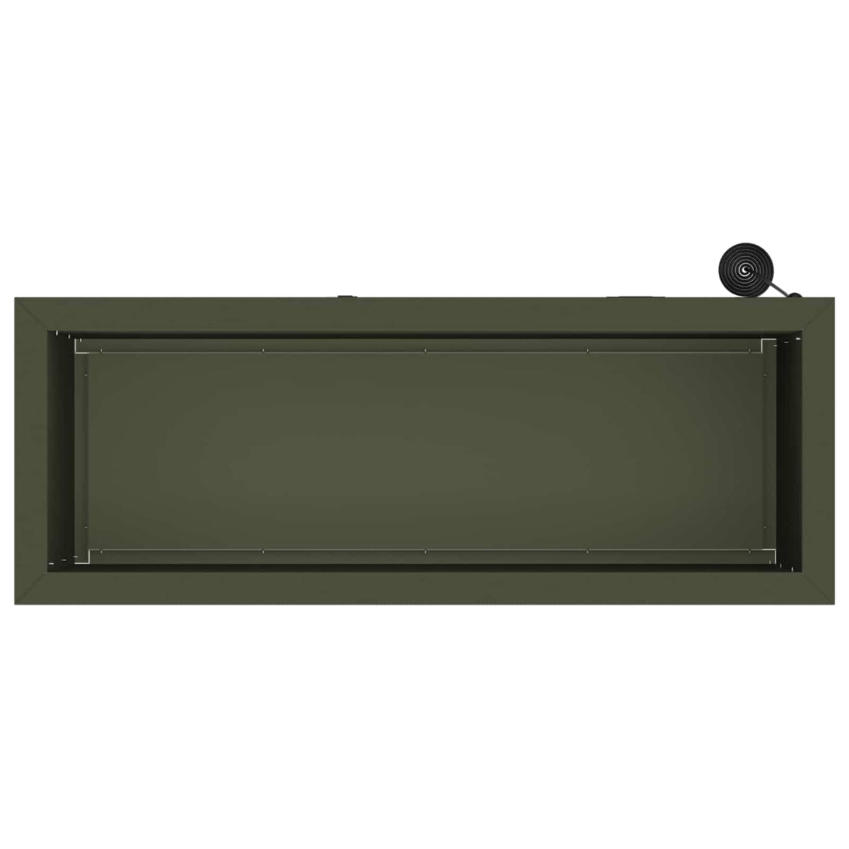Plantenbak met led Olijfgroen 30 x 80 x 30 cm Staal