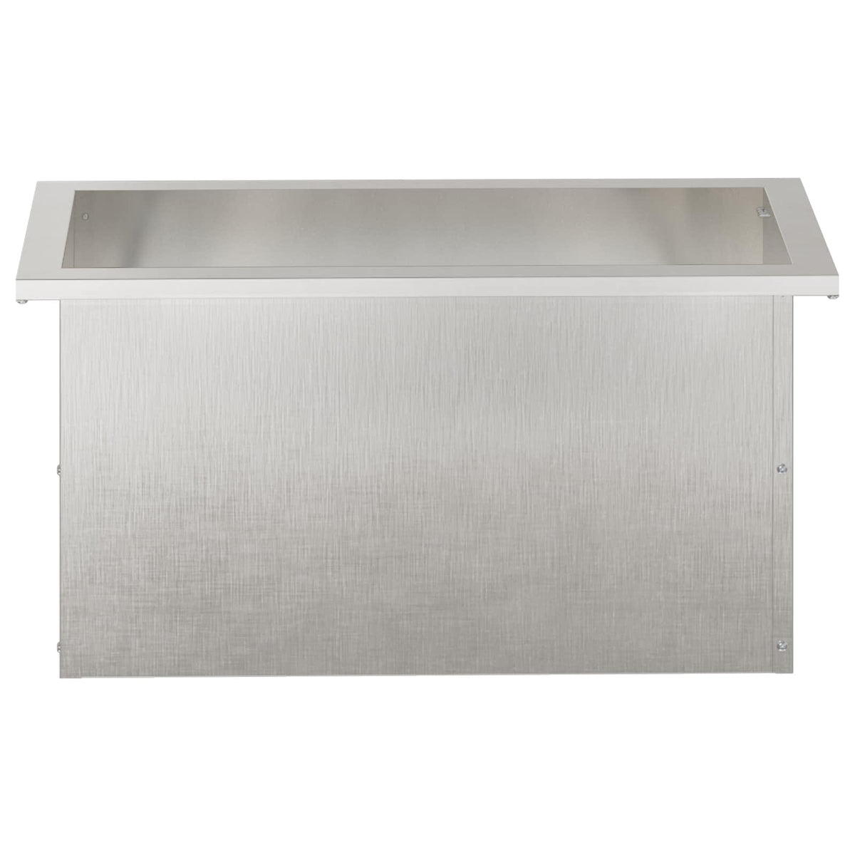 Plantenbak met led zilver 30 x 80 x 30 cm Roestvrij staal