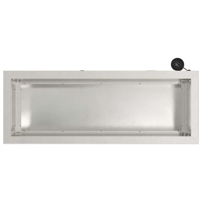 Plantenbak met led zilver 30 x 80 x 30 cm Roestvrij staal