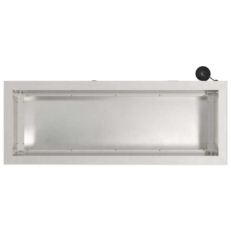 Plantenbak met led zilver 30 x 80 x 30 cm Roestvrij staal