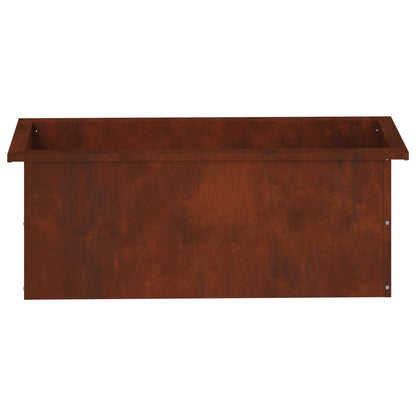 Plantenbak met led Roestkleurig 30 x 80 x 30 cm weervast staal