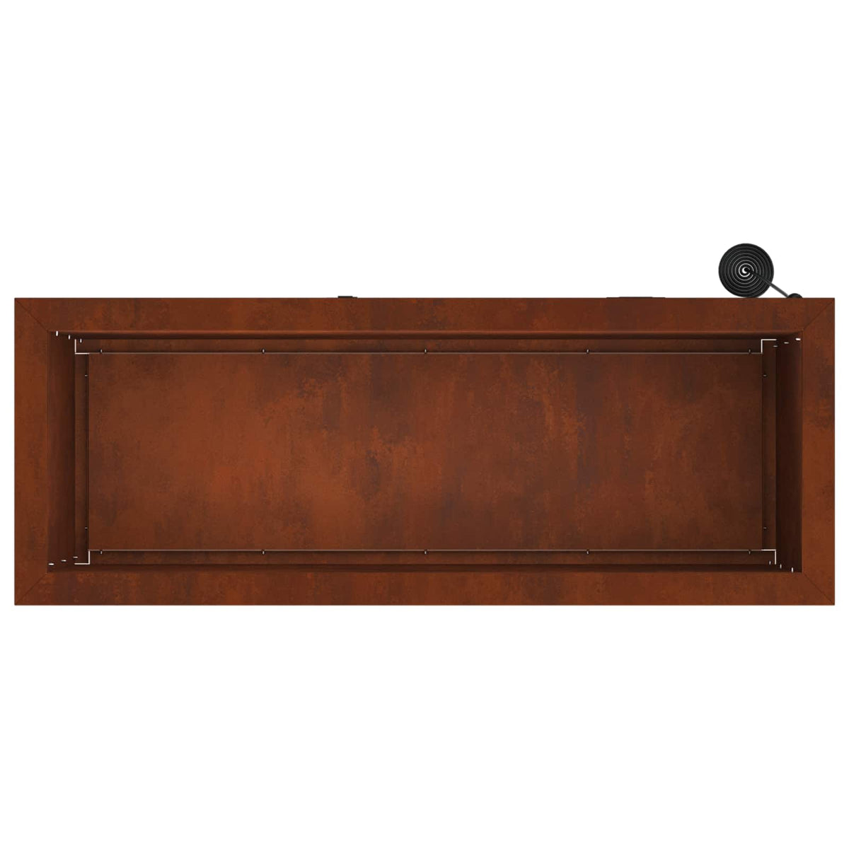 Plantenbak met led Roestkleurig 30 x 80 x 30 cm weervast staal