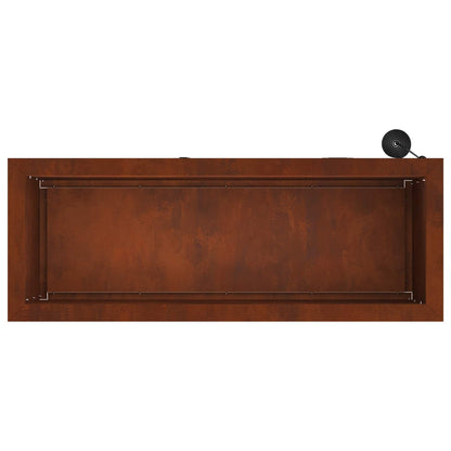 Plantenbak met led Roestkleurig 30 x 80 x 30 cm weervast staal