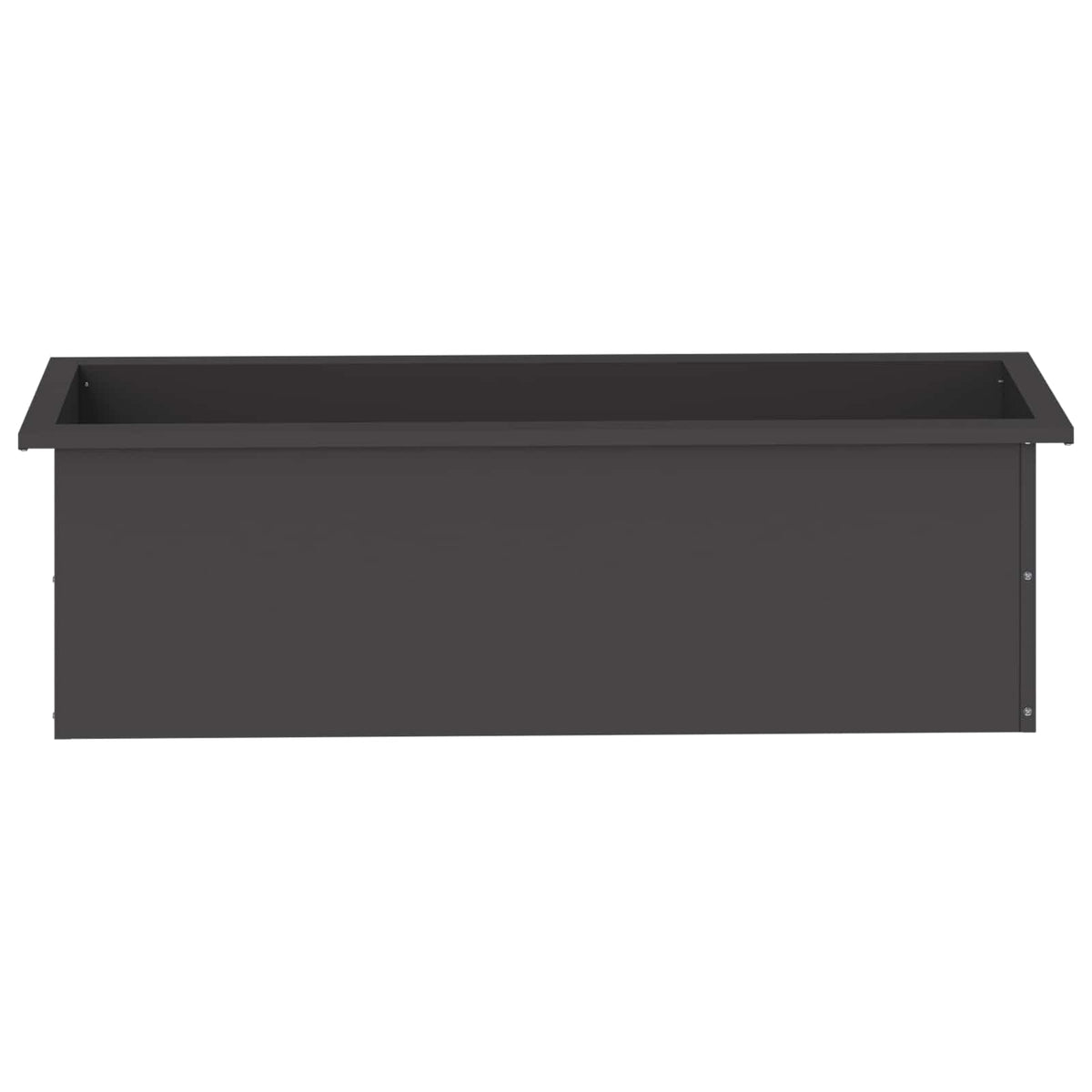 Plantenbak met led Zwart 30 x 100 x 30 cm Staal