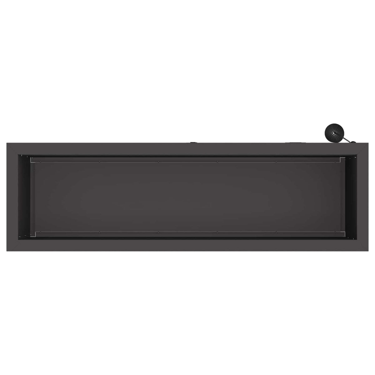 Plantenbak met led 2 st Zwart 30 x 100 x 30 cm Staal