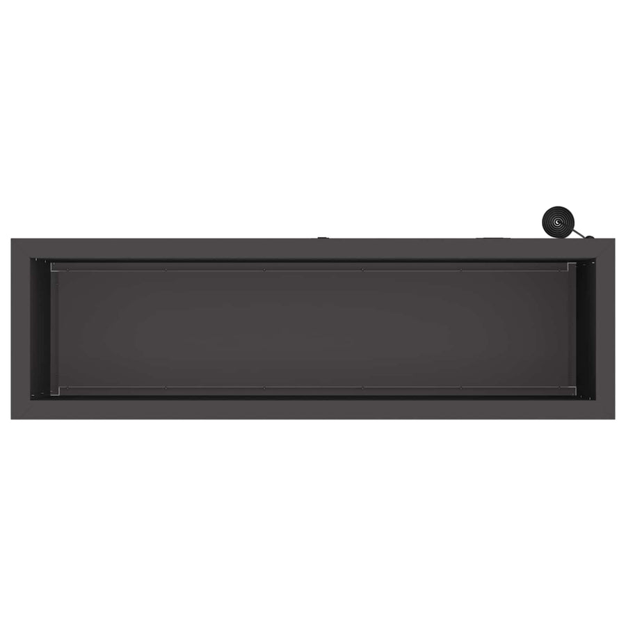 Plantenbak met led 2 st Zwart 30 x 100 x 30 cm Staal