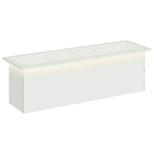 Plantenbak met led Wit 30 x 100 x 30 cm Staal