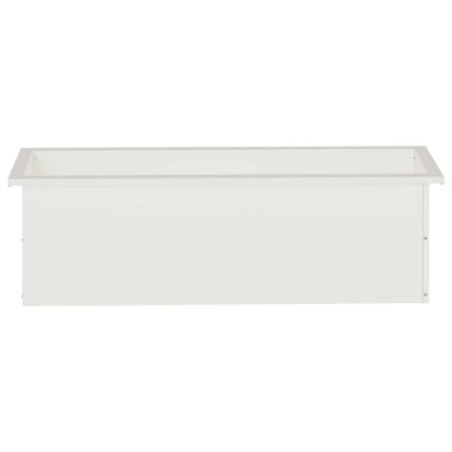Plantenbak met led 2 st Wit 30 x 100 x 30 cm Staal