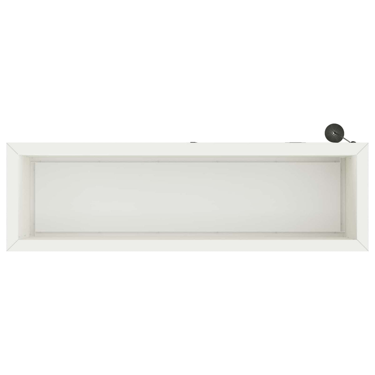Plantenbak met led 2 st Wit 30 x 100 x 30 cm Staal