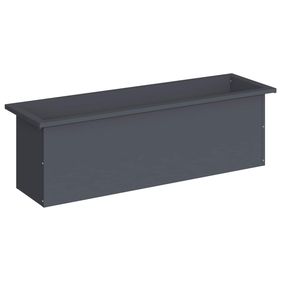 Plantenbak met led Antraciet 30 x 100 x 30 cm Staal