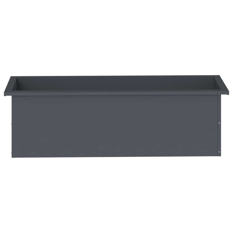 Plantenbak met led Antraciet 30 x 100 x 30 cm Staal