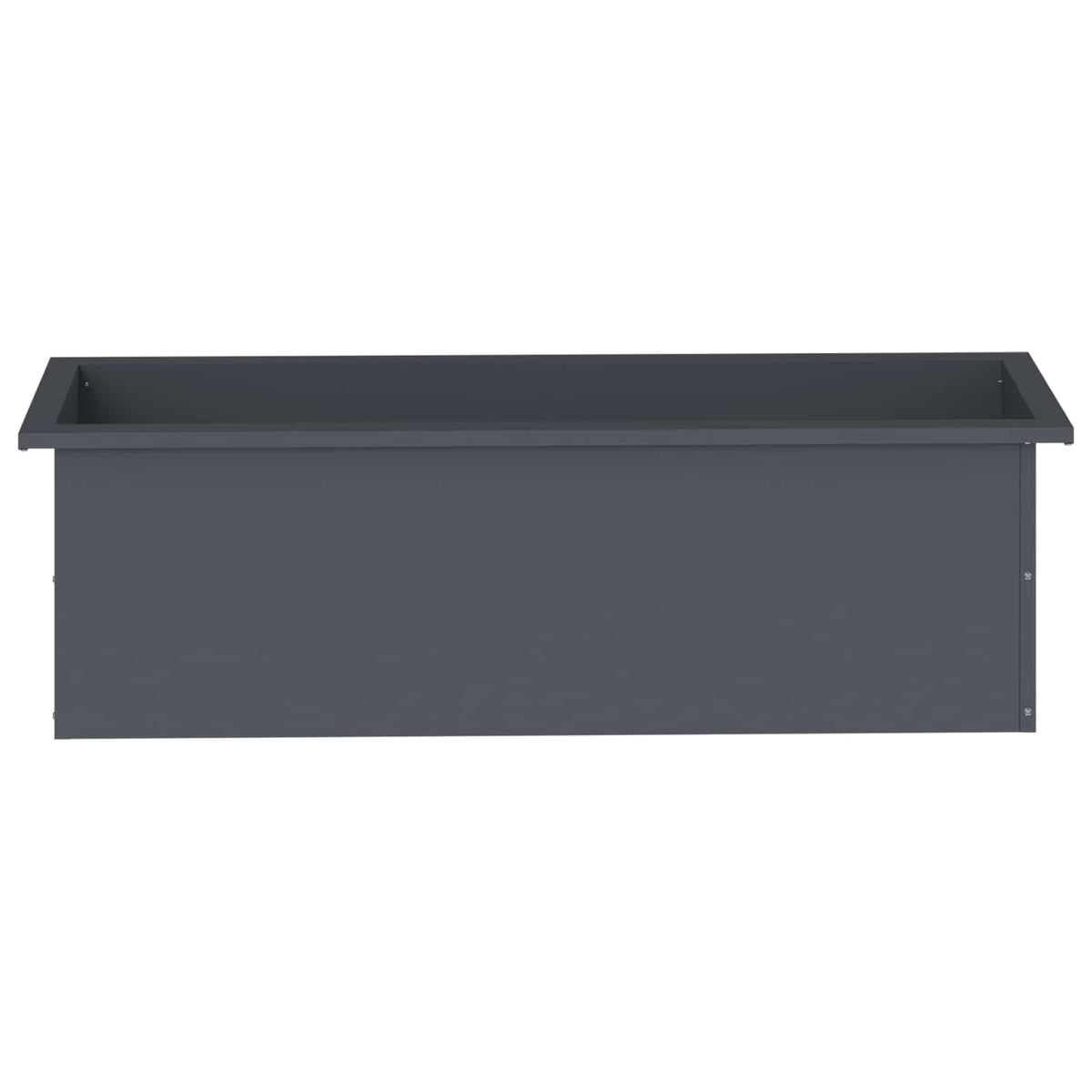 Plantenbak met led 2 st Antraciet 30 x 100 x 30 cm Staal