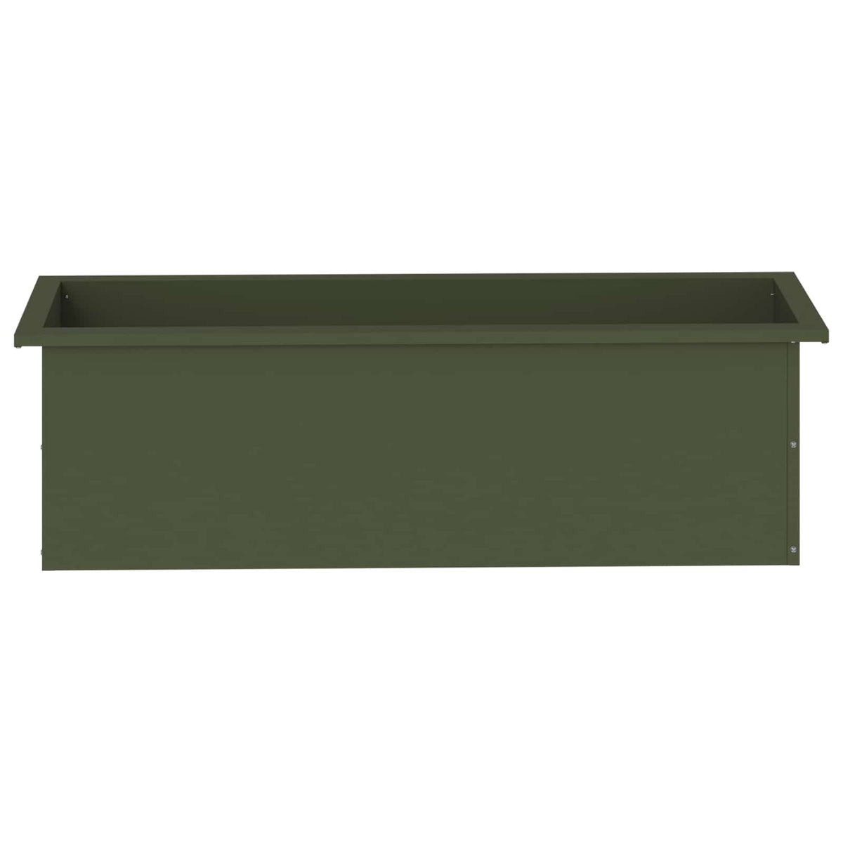 Plantenbak met led Olijfgroen 30 x 100 x 30 cm Staal