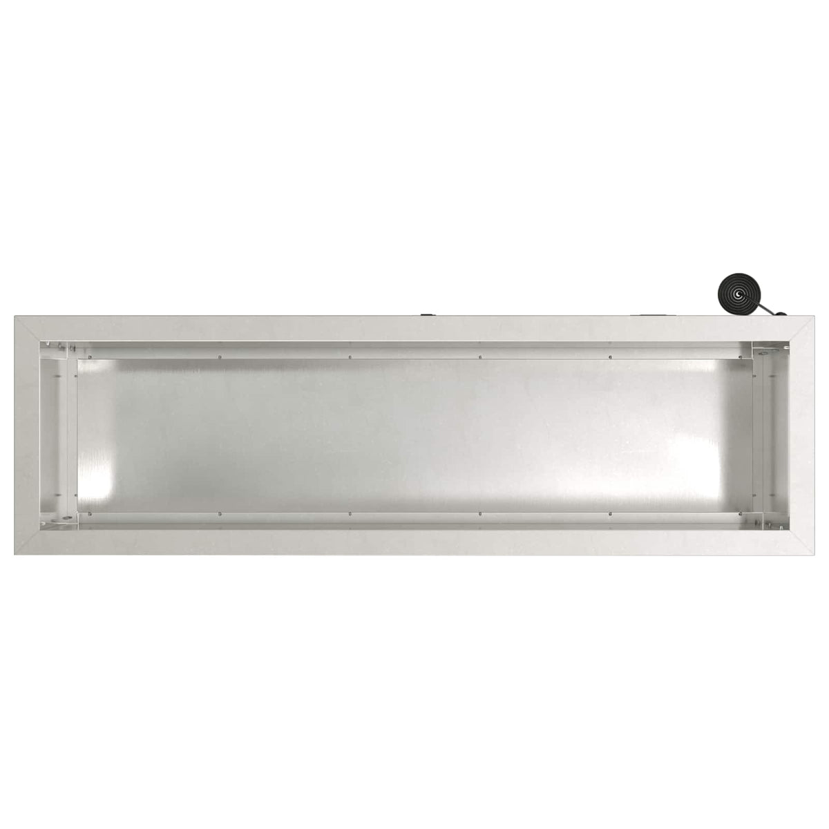 Plantenbak met led 2 st zilver 30 x 100 x 30 cm Roestvrij staal