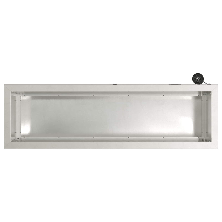Plantenbak met led 2 st zilver 30 x 100 x 30 cm Roestvrij staal