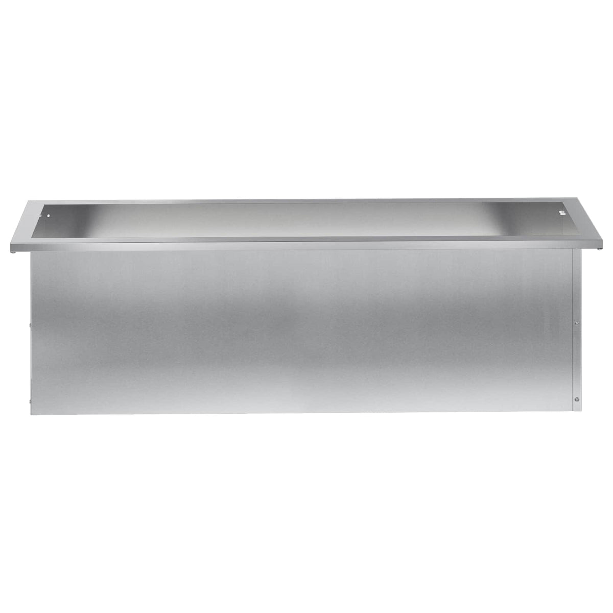Plantenbak met led zilver 30 x 100 x 30 cm Gegalvaniseerd staal