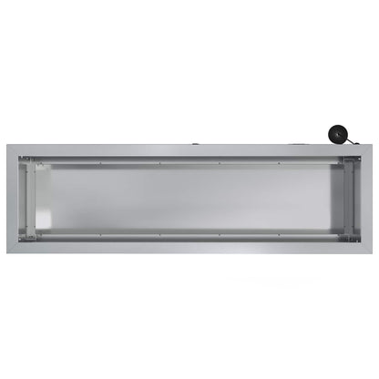 Plantenbak met led zilver 30 x 100 x 30 cm Gegalvaniseerd staal