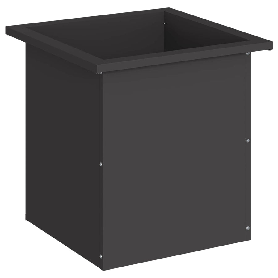 Plantenbak met led Zwart 40 x 40 x 40 cm Staal