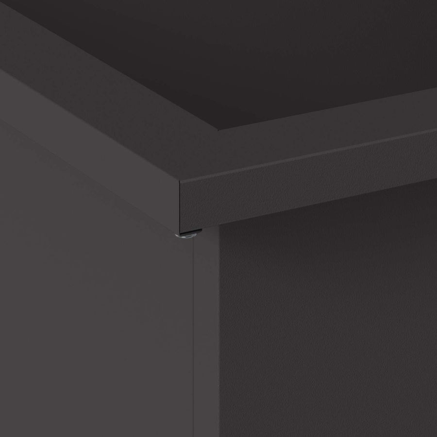 Plantenbak met led 2 st Zwart 40 x 40 x 40 cm Staal